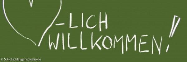 Herzlich Willkommen Schild