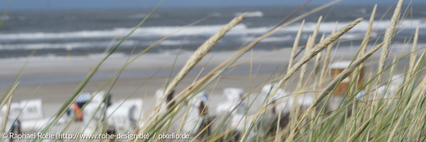 Blick von Düne auf Spiekeroog-Strand
