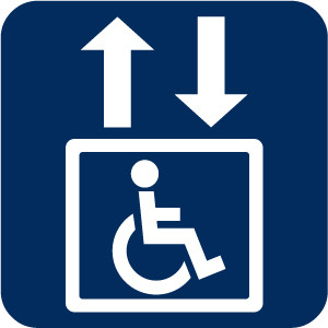 Symbol Rollstuhlgerechter Fahrstuhl